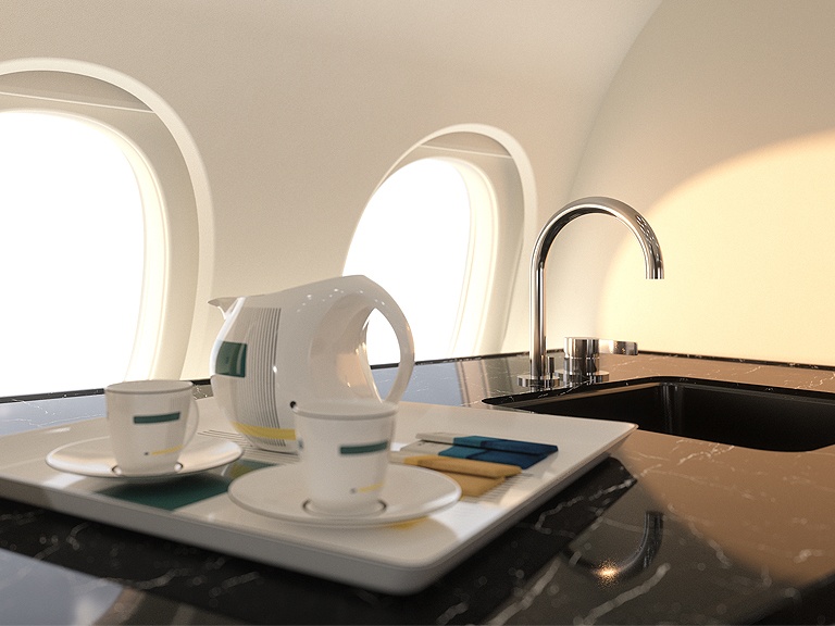 Ngoại thất và cánh sợi carbon Dassault Falcon 10X